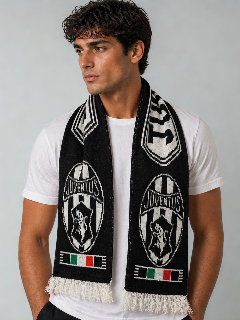 Serie A Juventus Juve FC Soccer Club Woven Doublesided Team Scarf